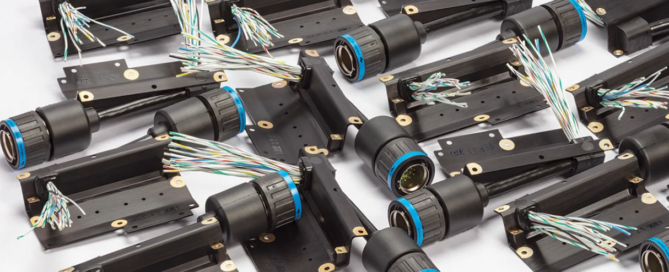 Custom aerospace cable assembly manufactured by MJM Industries for a demanding aerospace application.